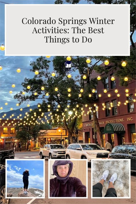 Looking for things to do in Colorado Springs this winter? From outdoor adventures to festive events, the city has something for everyone. #ColoradoSprings #coloradowinter #winterincolorado Best Things To Do In Colorado Springs, Things To Do In Colorado Springs Winter, Green Mountain Falls Colorado, Colorado Springs Winter, Colorado Springs Things To Do, Things To Do In Colorado, Zoo Lights, Cheyenne Mountain, Road Trip To Colorado