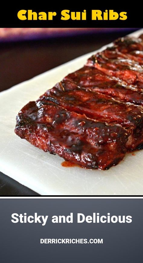 Char Siu Ribs Recipe, Chinese Ribs, Asian Ribs, Char Sui, Pork Ribs Grilled, Bbq Recipes Ribs, Pork Entrees, Chinese Bbq Pork, Bbq Pork Ribs