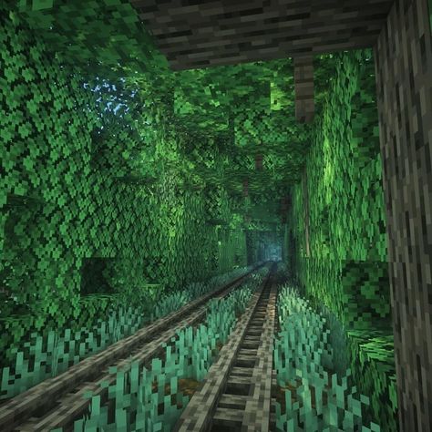 Abandoned Railway 🚋 ⛔ By @mc_threebuilders Minecraft Train Tracks Ideas, Minecraft Train Tracks, Tunnel Of Love Ukraine, Abandoned Railway, Houses Minecraft, Minecraft Houses Survival, Minecraft Structures, Minecraft Cottage, Easy Minecraft Houses