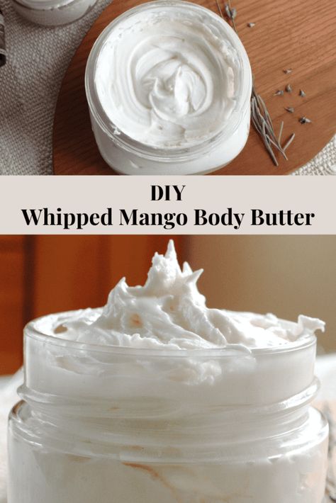 Whipped Mango Body Butter, Body Butter Recipe Whipped, Diy Body Butter Recipes, Mango Body Butter, Body Butter Recipe, Natural Skincare Routine, Coconut Oil Body, Homemade Body Butter, Natural Body Butter