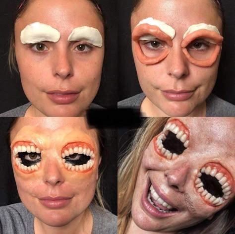 Sfx Makeup Ideas, Makeup Witch, Halloween Makeup Witch, Gore Makeup, Spfx Makeup, Make Up Halloween, Horror Make-up, Makeup Scary, Rick And Morty Funny