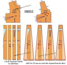 Sudha's Apparel Patterns: How to make Anarkalis (Part-2) - Single Piece Anarkali & Panel Anarkalis? One Piece Anarkali Dress, Panel Anarkali, Panel Dress Pattern, Kimono Dress Pattern, Outrageous Outfits, Anarkali Patterns, Simple Anarkali, Princess Dress Patterns, Tunic Dress Patterns