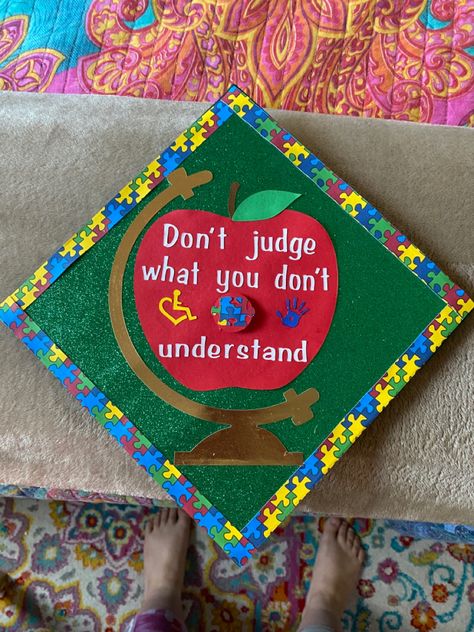 Sped Graduation Cap, Special Education Caps Graduation, Special Education Graduation Cap Ideas, Education Masters Graduation Cap, Special Ed Graduation Cap, Special Education Teacher Graduation Cap, Early Childhood Education Graduation Cap, Bcba Graduation Cap, Special Education Graduation Cap