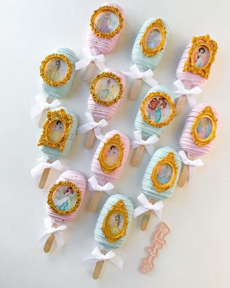 Princess Theme Treats, Disney Princess Cakesicles, Princess Cakesicles, Cake Pops Princess, Princess Cakepops, Disney Princess Cakepops, Disney Cakesicles, Disney Theme Treats, Princess Treats For Birthday