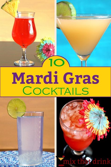 Mardi Gras Party Food, New Orleans Drinks, Mardi Gras Cocktails, Mardi Gras Drinks, Mardi Grad, Madi Gras, Mardi Gras Wedding, Raspberry Cocktail, Mardi Gra