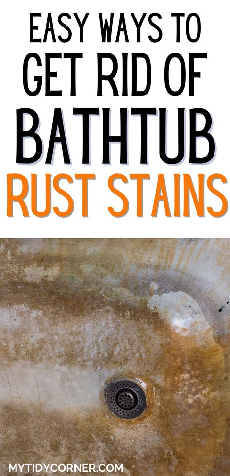 Remove Bathtub, Bathtub Cleaning, Tub Cleaning, Porcelain Tub, Homemade Shower Cleaner, Pee Stains, Clean Rust, Remove Rust Stains, Bathtub Cleaner