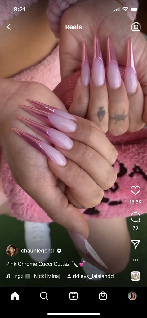 Nicki Minaj Nails, Nicki Minaj Pink Friday, Pink Chrome, Long Acrylic Nails Coffin, Pink Friday, Concert Fits, Acrylic Nails Coffin, Long Acrylic Nails, Nicki Minaj