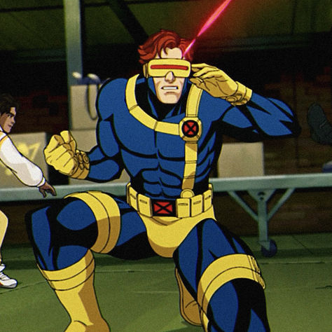 x-men '97 icon. xmen. marvel animation. cyclops. scott summers. Cyclops Xmen 97, Scott Summers X Men 97, X Men 97 Cyclops, Cyclops X Men 97, Cyclops Cosplay, X Men Cyclops, Marvel Cyclops, Costume Poses, Cyclops Xmen