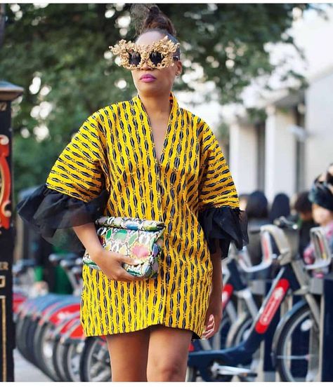 Latest Ankara Style, Ankara Kimono, Gye Nyame, Short African Dresses, Latest Ankara, African Dresses Modern, Latest Ankara Styles, Afrikaanse Mode, African Print Dress Designs