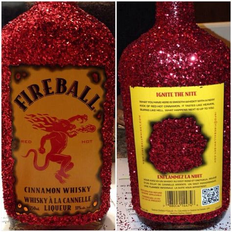 Keepsake Fireball Bottle! Must do this! Occ Crafts, Fireball Bottle, Christmas Gifts Handmade, Alcohol Bottle Crafts, Decorated Liquor Bottles, Candy Gifts Diy, Fireball Whiskey, Liquor Gifts, 50th Birthday Quotes