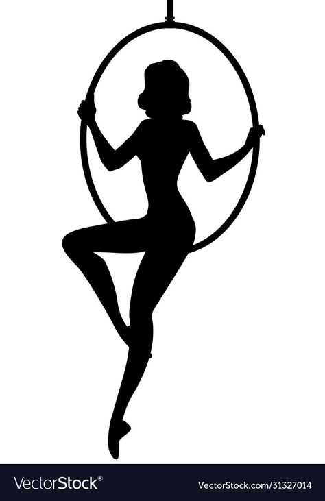 Silhouette Of Woman, Circus Illustration, Circus Aesthetic, Trapeze Artist, Figure Me Out, Kids Silhouette, School Carnival, Theatrical Makeup, Aerial Arts