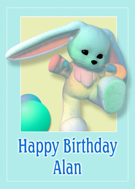 Alan, Happy Birthday Bunny card #Ad , #Affiliate, #Happy, #Alan, #Birthday, #card Birthday Bunny, Thanks Greetings, Some Bunny Loves You, Creative Invitations, Bunny Birthday, Golden Birthday, Free Ecards, Abstract 3d, Card Card