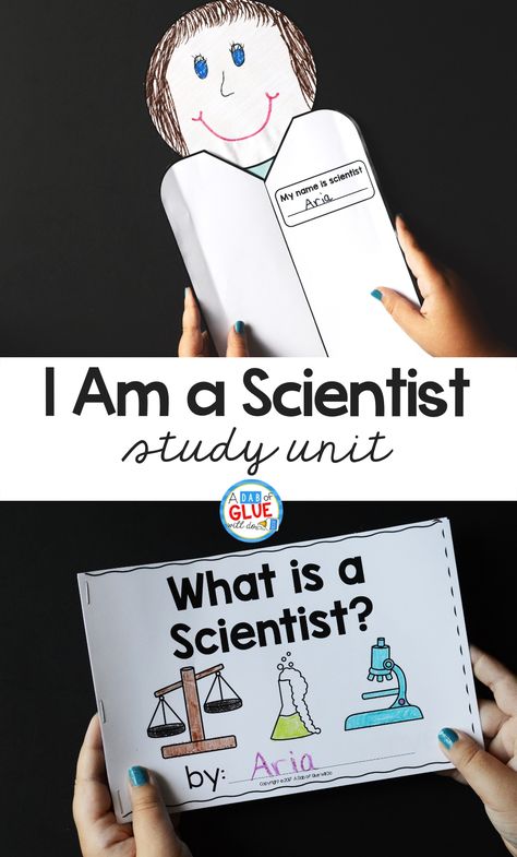 I've created this I Am a Scientist Unit so our future scientists can learn and research about what a scientist does and the tools they use. Scientist Anchor Chart, What Is A Scientist, Science Safety, We Are Scientists, Science Room, Science Stations, Science Week, 1st Grade Science, First Grade Science