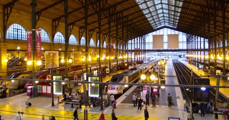 Gare du Nord train station platforms Eurostar train Paris Train, Eurostar Train, Steampunk Aesthetic, Tourist Office, Train Times, Train Tickets, The European Union, Star Rail, Insta Photo Ideas