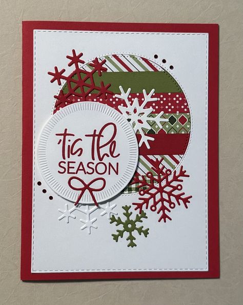 Stampin Up Christmas 2024 Cards, Stamped Christmas Cards Ideas, Winter Handmade Cards, Handmade Christmas Cards 2024, Stamping Up Christmas Cards Ideas, Scrap Paper Christmas Cards, Washi Tape Christmas Cards Ideas, Cute Handmade Christmas Cards, Simple Christmas Card Ideas Handmade