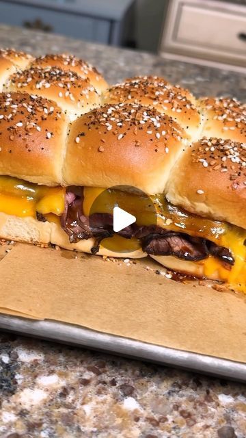 Jordan Hanger on Instagram: "Roast beef and cheddar sliders are the best! Comment recipe and I’ll dm you the link. 

#roastbeef #roastbeefandcheddar #sliders 

https://theninjacue.com/roast-beef-and-cheddar-sliders/" Steak And Cheese Sliders, Roast Beef And Cheddar Sliders, Beef And Cheddar Sliders, Beef And Cheddar, Roast Beef And Cheddar, Steak And Cheese, Sliders Recipes, Roast Beef Sliders, Cheese Sliders