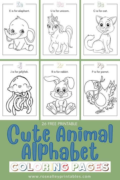 Cute Baby Animal Coloring Pages, Animal Alphabet Letters Printables Free, Abc Coloring Pages Free Printable, Alphabet Coloring Pages Free Printable, Alphabet Colouring, Tumblr Coloring Pages, C Is For Cat, Fnaf Coloring Pages, Animal Cutouts