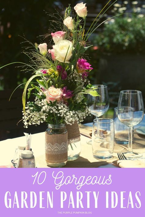 A garden party can be a wonderful way to entertain your friends and family during the warmer months. It’s a chance to get outdoors and enjoy nature while also enjoying good food, drinks, and conversation. If you want to create a party that is affordable, relaxing, and enjoyable, try these ten garden party ideas. #GardenPartyIdeas #GardenParty #PartyIdeas #ThePurplePumpkinBlog Garden Party Ideas, Pop Up Dinner, Garden Party Theme, Long Stem Flowers, Adult Party Themes, Purple Pumpkin, Garden Party Decorations, Citronella Candles, Garden Girls