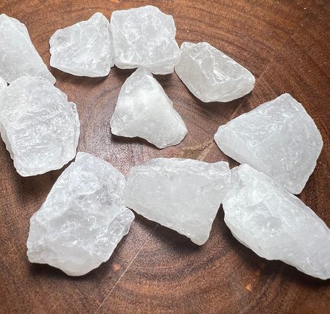 "Crystal Quartz, Clear Quartz Natural Stones, Rough Clear Quartz A Grade, Raw Clear Quartz Piece will be selected at random from our stock at time of order. These are natural rough raw crystal quartz and size ranges from .75\"-1.5\" Size is measured on longest size (length). Please expect widths to vary from piece to piece.  Because they are natural stones, item will vary in size and characteristics. All sizes and measurements are an approximation.  This is a rough and natural product and may ha Raw Clear Quartz, Milky Quartz, Raw Quartz Crystal, Spirit Quartz, Raw Crystal, Crystal Quartz, Crystal Items, Clear Quartz, Quartz Crystal