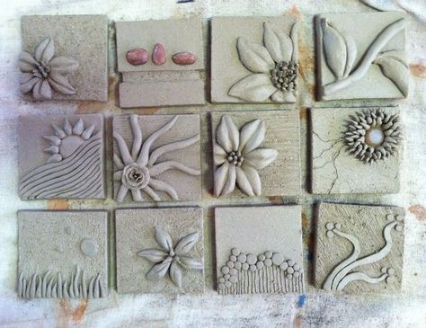 Tile Art Projects, Tiles Art, Clay Lesson, Clay Wall Art, Ceramic Wall Art, Slab Pottery, Clay Tiles, Ceramics Projects, Clay Art Projects