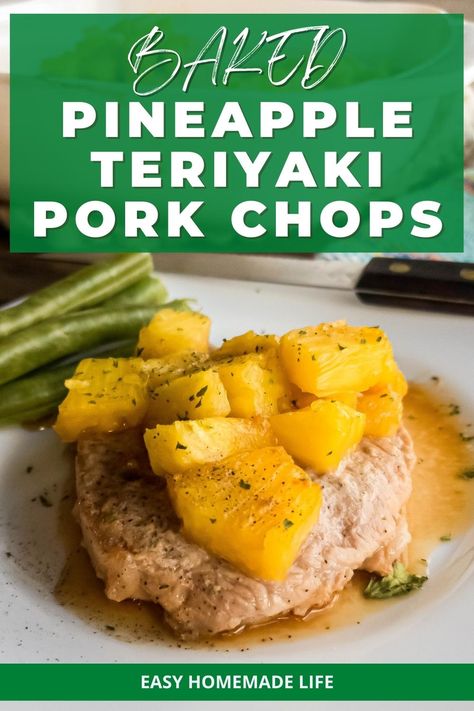 Pineapple Teriyaki Pork Chops, Marinate Pork Chops, Teriyaki Pork Chops, Pineapple Teriyaki, Teriyaki Pork, Marinated Pork Chops, Chinese Foods, Chop Recipes, Pineapple Recipes