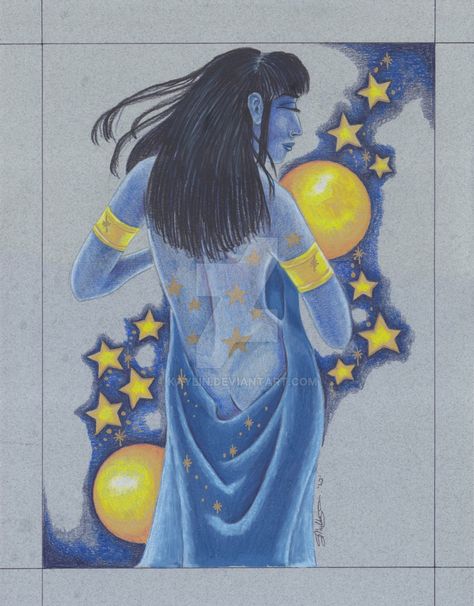 Nut Goddess, Sky Goddess, Egyptian Drawings, Music Of The Night, Night Sky Photography, Esoteric Art, Egyptian Mythology, Egyptian Goddess, Goddess Art