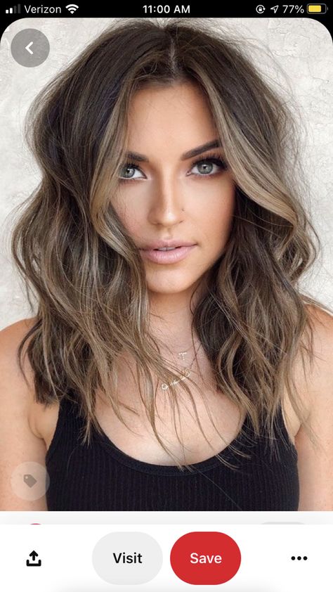 Hair Color Caramel, Brunette Hair With Highlights, Gorgeous Hair Color, Brunette Balayage Hair, Brown Hair Balayage, Brown Blonde Hair, Hair Inspiration Color, Hair Inspo Color, Light Brown Hair