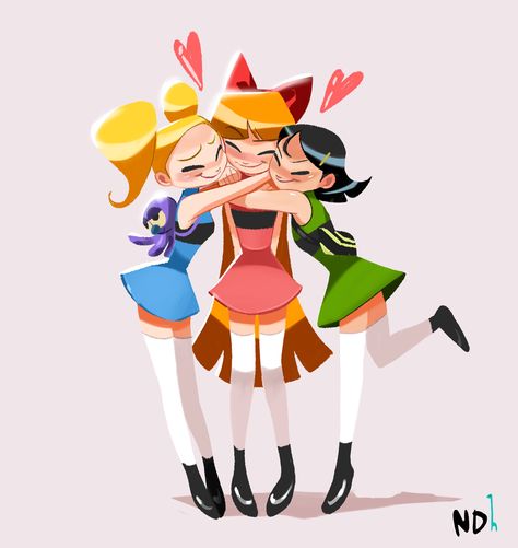 Powerpuff Fanart, Powerpuff Girls Halloween Costume, Powerpuff Girls Z, Powerpuff Girls Cartoon, Super Nana, Girl Fanart, Powerpuff Girls Fanart, Ppg X Rrb, Animation Drawing