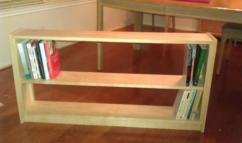 bookshelf Homemade Bookshelves, Horizontal Bookshelf, Contemporary Bookshelf, Bookshelf Plans, Long Books, Bookshelves Diy, Boredom Busters, Plywood Furniture, Wood Shop