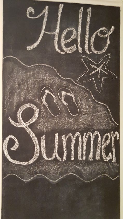 August Chalkboard Art Ideas, Beach Chalkboard Art, Summer Chalkboard Art, Summer Chalkboard, Whiteboard Ideas, Chalkboard Wall Art, Sidewalk Signs, Infant Classroom, Chalkboard Drawings