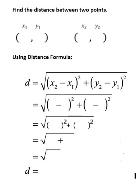 formatted steps using distance formula given two points Distance Formula Notes, Distance Between Two Points, Geometry Interactive Notebook, Geometry Notes, Distance Formula, Math Notes, Math Help, Studying Math, Academic Motivation