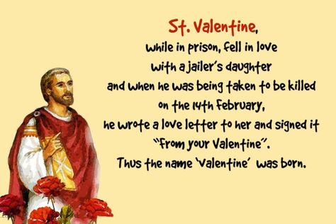 How Valentine’s Day Started? | Valentine’s Day History and Facts St Valentine Facts, Saint Valentine Story, History Of St Valentine, What Is Valentines Day, What Is Valentine, Valentine's Day Origin, Valentine Pictures, Love Letter To Her, Valentines Day History