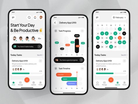 Task & Project Management App 🗒️ by Andika Wiraputra for One Week Wonders on Dribbble Task Management App, Hotel Booking App, Ui Ux 디자인, Ios App Design, Data Visualization Design, Wedding Apps, App Interface Design, Ui Ux Designer, Ui Design Website