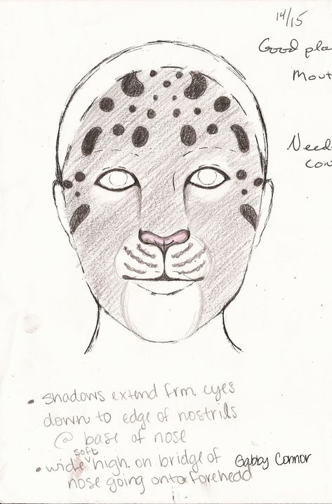 Snow Leopard makeup design from Gabby Connor Leopard Makeup, Snow Leopard, Makeup Designs, Male Sketch, Makeup, Design, Art