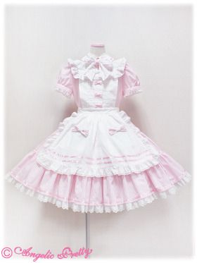 Pink Maid Outfit, Pink Doll Dress, Maid Outfit, Kawaii Fashion Outfits, Doll Set, Kawaii Dress, Maid Dress, Sweet Lolita, Kawaii Clothes