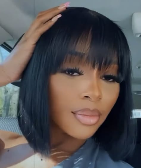 Chinese Bob, Bangs For Black Women, Fine Hair Tips, Silk Press Natural Hair, Birthday Hairstyles, Feed In Braids Hairstyles, Haute Hair, Short Sassy Hair, Dyed Natural Hair