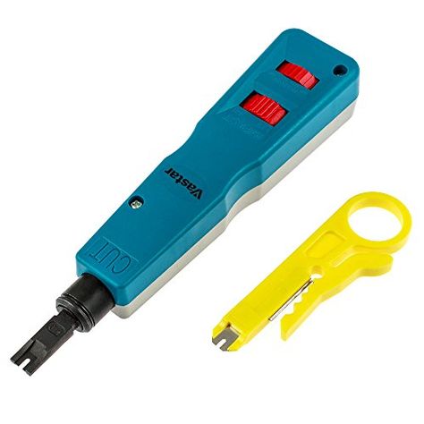 Vastar Network Wire Punch Down Impact Tool with Two Blades  110 and BK  Network Wire Stripper >>> Click image for more details. (This is an affiliate link) Computer Maintenance, The Punch, Tiles Price, Crimping Tool, Tools Hardware, Phone Cables, Network Cable, Electrical Tools, Templates Free