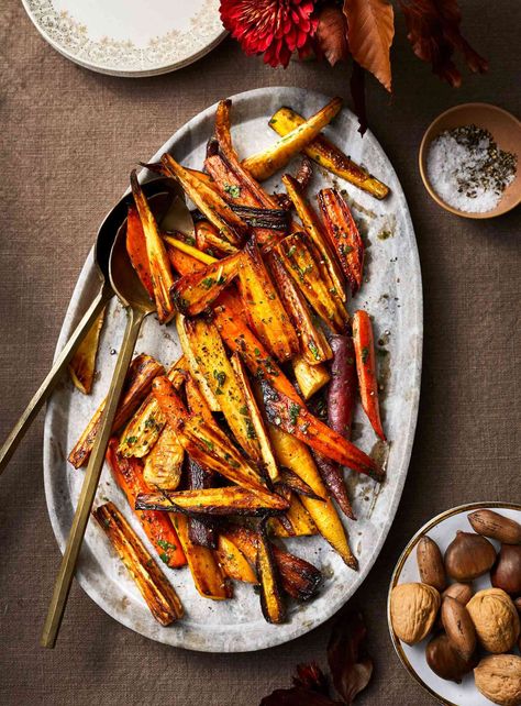 Roasted Carrots And Parsnips, Christmas Dinner Recipes, Dump And Bake, Southern Living Recipes, Easter Ham, Spiced Carrots, Best Thanksgiving Recipes, Steak And Shrimp, Vegetarian Thanksgiving