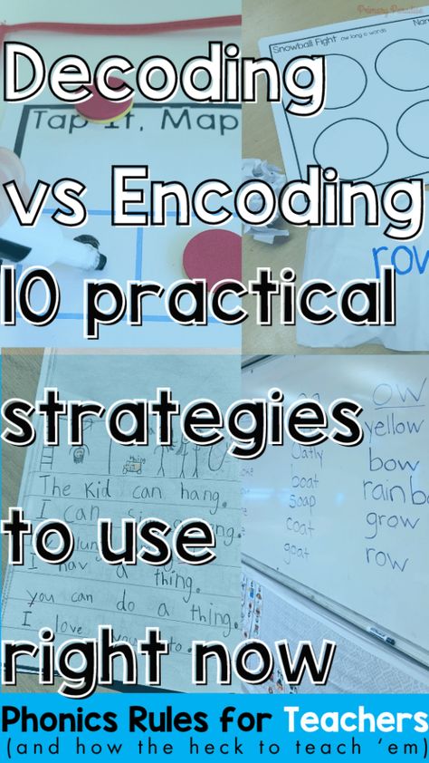 Decoding and Encoding: What's the Difference and How to Practice Encoding Vs Decoding, Encoding Activities, Decoding Activities, Fluency Passages, Lesson Plans For Toddlers, Short Vowel Words, Phonics Rules, Literacy Lessons, Struggling Students