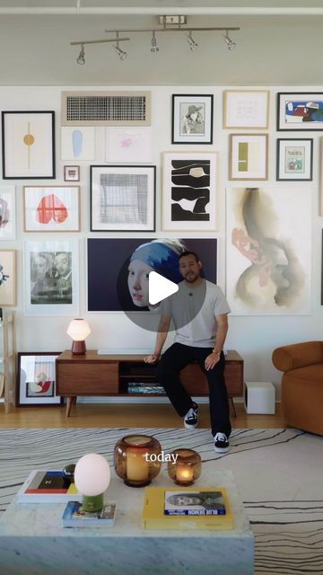 Luis Arturo Sanchez on Instagram: "Here’s my step by step guide to build a gallery wall. I’ve used this method multiple times and it never fails!

📏Measure everything! Measure not just the wall for your art, but also the furniture nearby. Make sure your space vibes together smoothly.
✂️Trace out your frames and experiment with different arrangements until you achieve your desired look. I usually do this on the floor, but you can also try it directly on the wall or even digitally!
🖼️Pick a piece and let it set the tone. It’s a solid way to kick things off. I typically go for the standout piece. I this case I went with my Frame TV
📄Stick your paper cuts on the wall. I do this as the final touch to get a clearer picture, and often find myself rearranging stuff.
📊Build in pillars. It’s the The Frame Tv Gallery Wall, How To Hang Pictures On Wall, Gallery Wall With Tv, Gallery Wall Around Tv, Frame Tv Gallery Wall, Space Vibes, Tv Gallery Wall, St Tropez, Wall Gallery