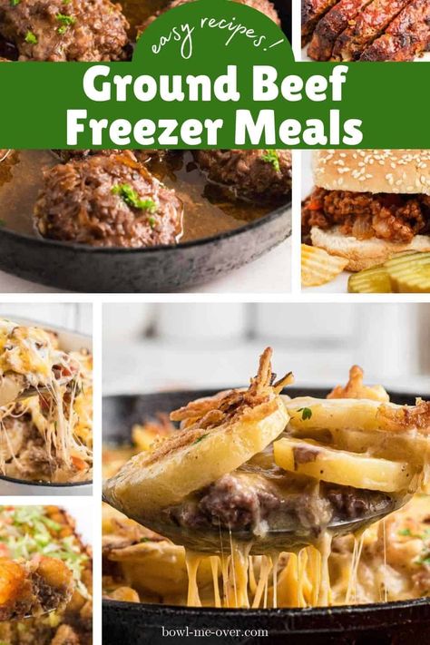 What are the best ground beef freezer meals? Here are everyone's favorite recipes that are family friendly and easy to make! Freezer Meals With Ground Pork, Instant Pot Freezer Meals Ground Beef, Ground Meat Freezer Meals, Gluten Free Freezer Meals Casserole, Ground Beef Recipes Freezer Meal, Meal Prep Ground Beef Freezer Recipes, Ground Beef Freezer Meals, Freezer Meal Beef Stroganoff, Tailgate Chili Recipe