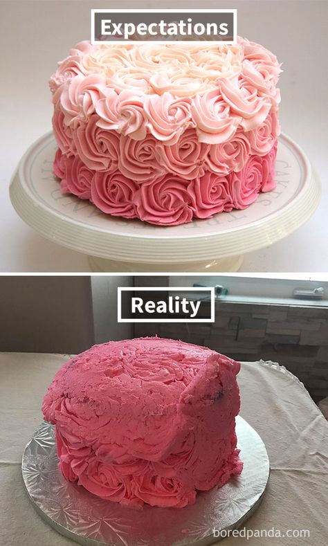 Failed Cakes Hilarious, Expectation Vs Reality Funny, Pinterest Fails Funny, Cake Fails Hilarious, Nailed It Cakes, Funny Bday Cakes, Real Or Cake, Epic Cake Fails, Cake Fail