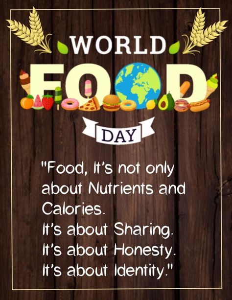 World food day | Quotes about Food - wishes1234 World Food Day Creative, Food Day Poster, World Food Day Poster, World Food Day, World Food Day Poster Design, Food For Thought Quotes Motivation, World Food Day Quotes, Food Waste Awareness Poster, Don't Waste Food Quotes