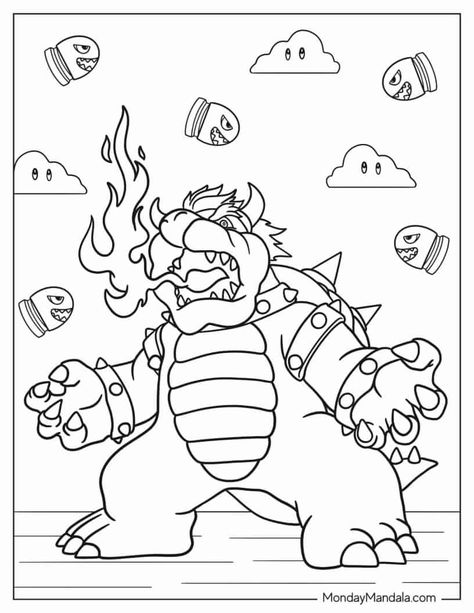 26 Bowser Coloring Pages (Free PDF Printables) Bowser Coloring Pages, Mario Bros Coloring, Mario Coloring, Super Mario Coloring Pages, Mario E Luigi, Time Wallpaper, Mario Coloring Pages, Coloring Page Ideas, Coloring Pages For Boys