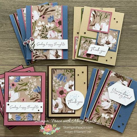 Stampin Up Cards Newest 2024, Fun Folds Stampin Up Cards, Paper Flower Projects, Paper Flower Decorations, Earthen Textures, Flower Decoration Ideas, Crafts For Beginners, Designer Paper Cards, Flower Projects