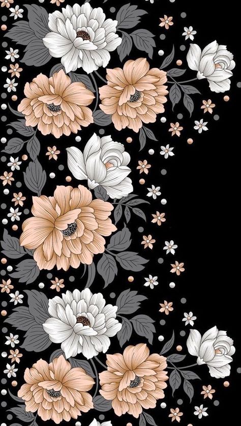 Digital Border Design, Digital Border, Botanical Flower Art, Flower Drawing Design, Print Design Art, Paisley Art, Textile Prints Design, Floral Border Design, Digital Borders Design