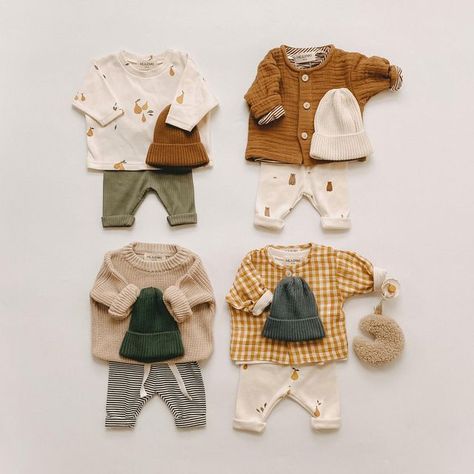 HEJLENKI ® on Instagram: "which one is your favorite for the first autumn days? 🍂 🍄 🌲 #autumniscoming #kids #baby #fashion #kinderkleding #autumn #herbst #style #kidswear #zwanger #baby2023 #baby2022 #märzbaby #februarbaby" Newborn Autumn Outfits, Baby Autumn Outfits, Baby First Outfit, Fall Aesthetics, Baby Fall, Fall Baby Clothes, Autumn Days, Fall Capsule Wardrobe