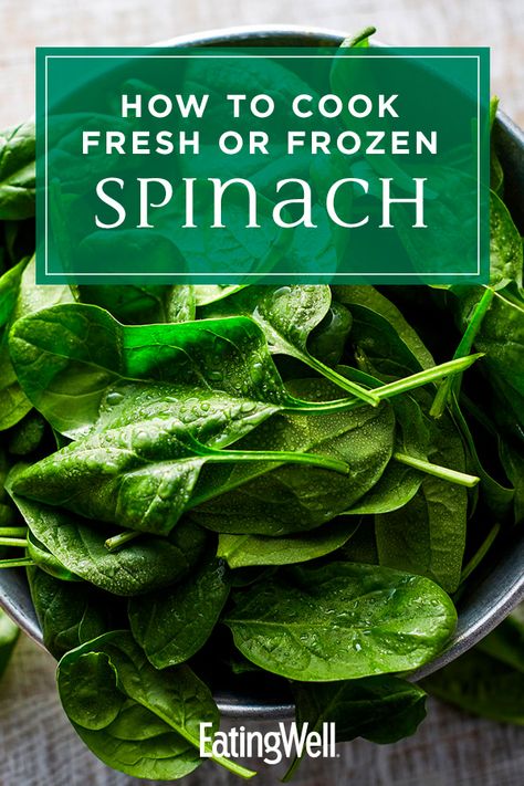 Freeze Spinach, Cook Spinach, Cook Fresh Spinach, Best Frozen Meals, How To Make Spinach, Cooking Spinach, Frozen Bag, Mushroom Quiche, Fresh Spinach