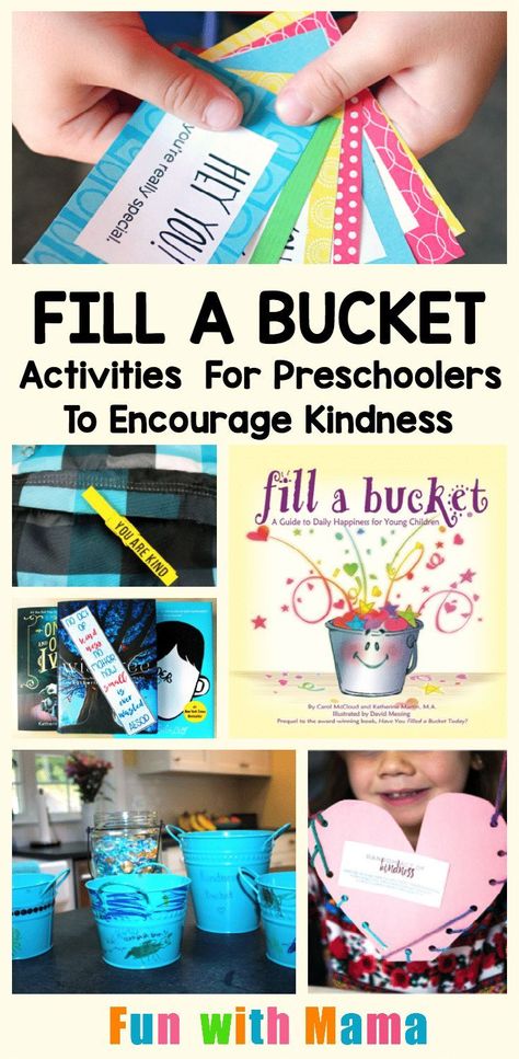 Parenting a preschool child and looking for activities that will encourage kindness? Click through for ideas, crafts and  kindness projects inspired by the book "Fill a Bucket."  #actsofkindness #bucketfilling #bucketfiller via @funwithmama Bucket Filling Activities, Fill A Bucket, Bucket Filler Activities, Preschool Friendship, Fill Your Bucket, Kindness Lessons, Family Activities Preschool, Emotions Preschool, Friendship Activities