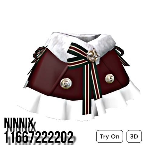 Ninnix Roblox Code, Ribbon Template, Yk2 Outfits, Red Tube Top, Id Brookhaven, Fancy Dress Code, Victorian Skirt, Fur Outfit, Code Clothing